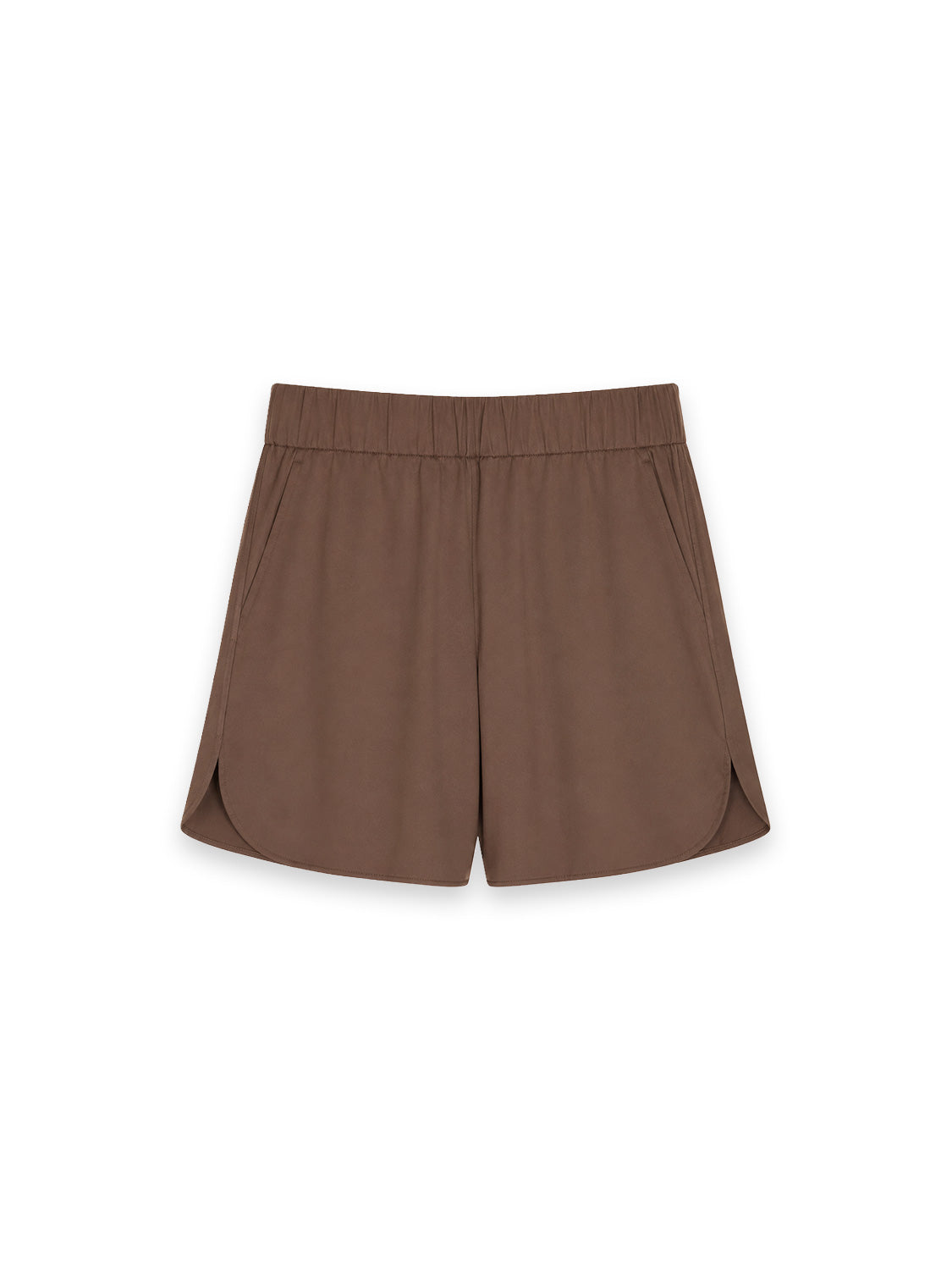 Elastische Shorts mit Bundfalten