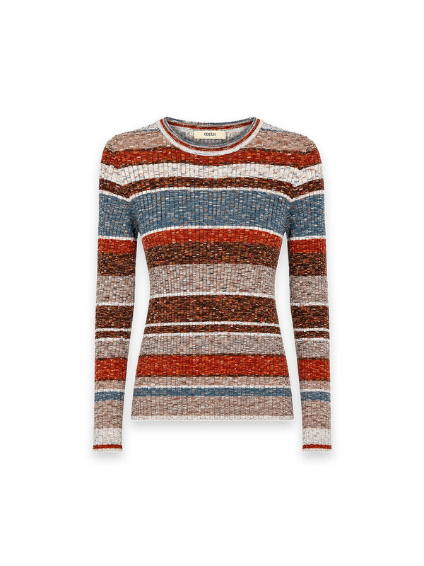 Gestreifter Pullover aus Schurwolle