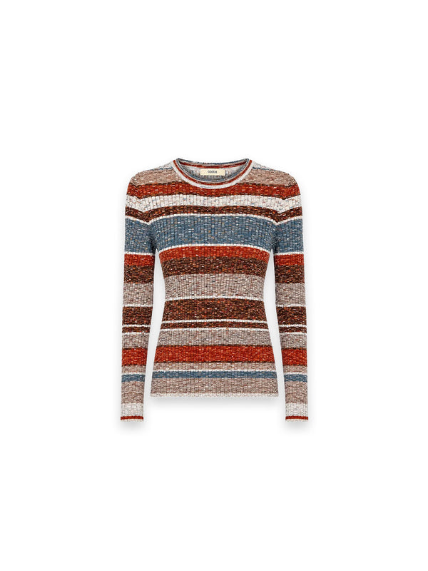 Gestreifter Pullover aus Schurwolle