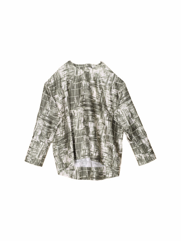 Farbflecken-Muster Bluse aus Seide 