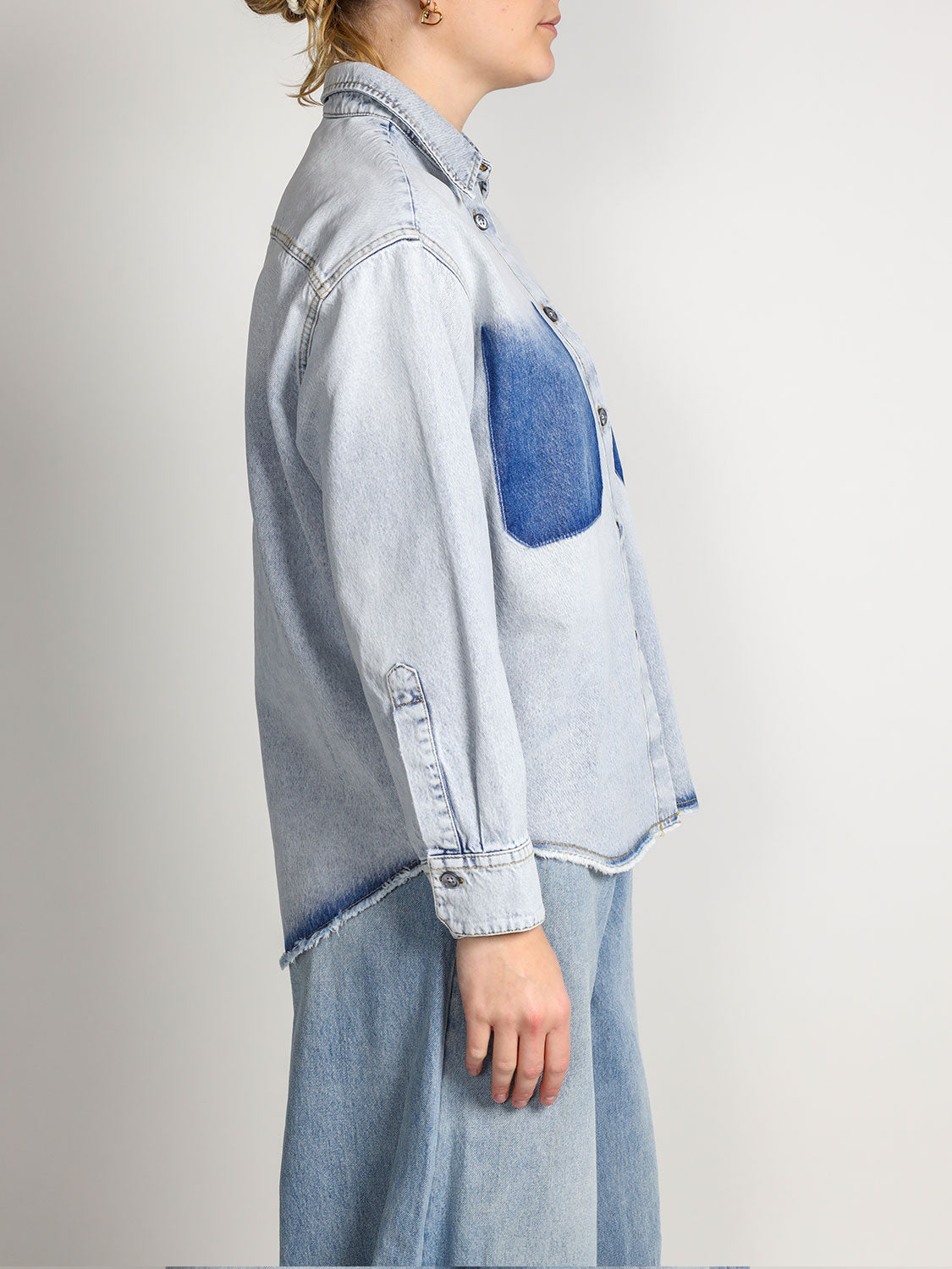 Denim-Hemd aus Baumwolle