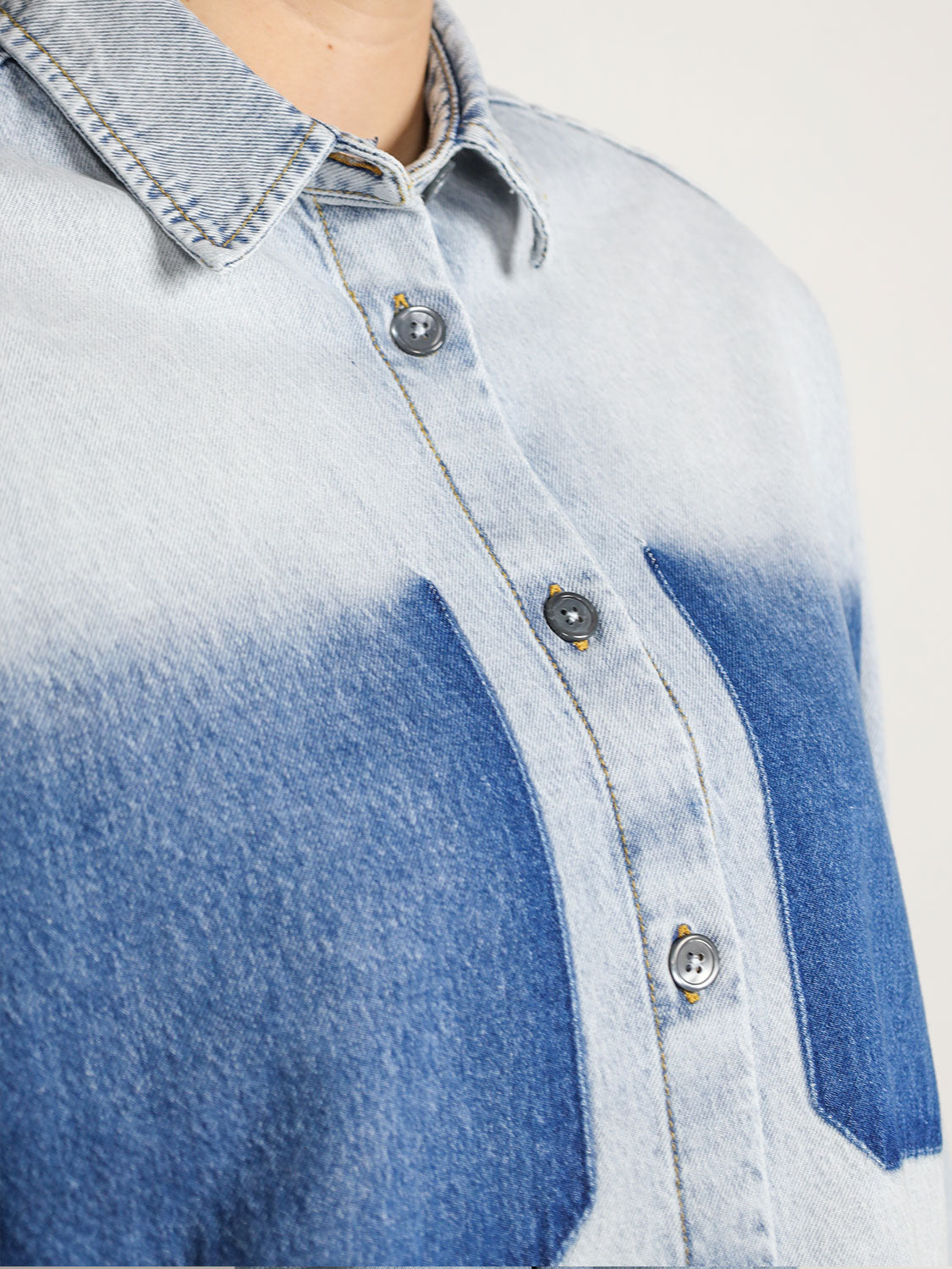 Denim-Hemd aus Baumwolle