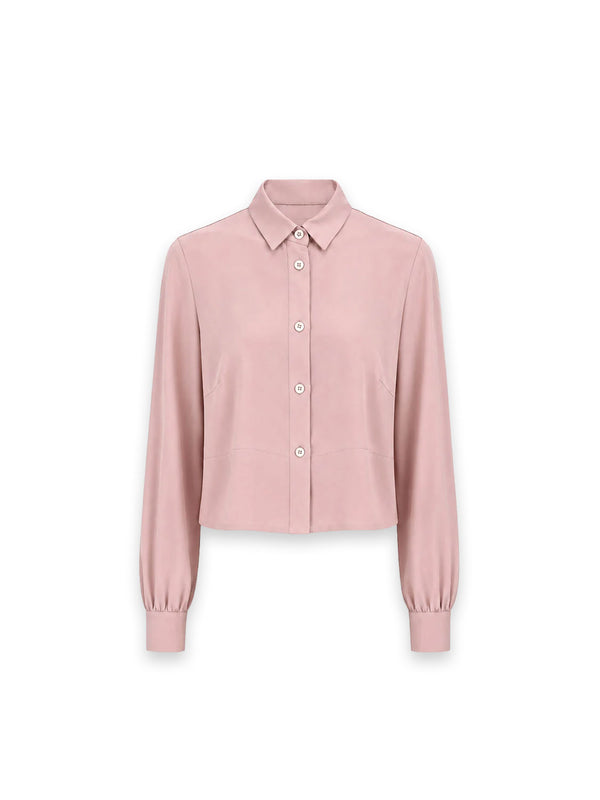 Kurze Bluse mit breitem Saum