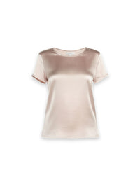 T-Shirt mit Crew-Neck aus Seide