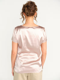 T-Shirt mit Crew-Neck aus Seide