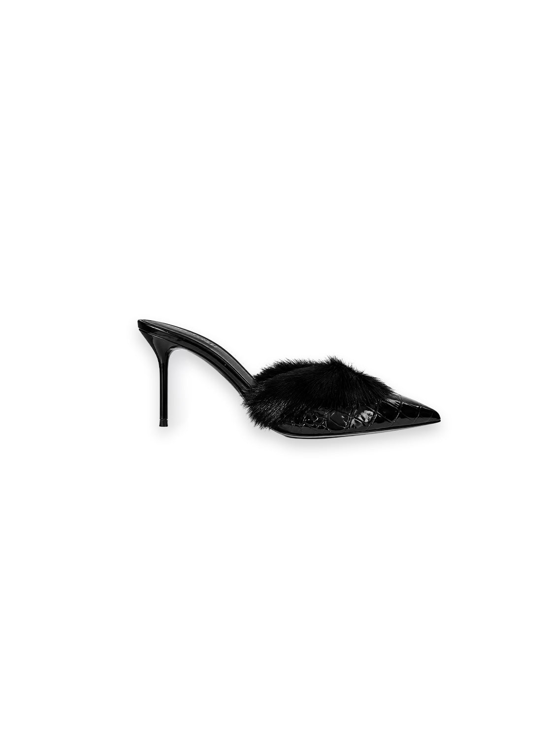 Lidia Fur Mule mit Fell-Detail