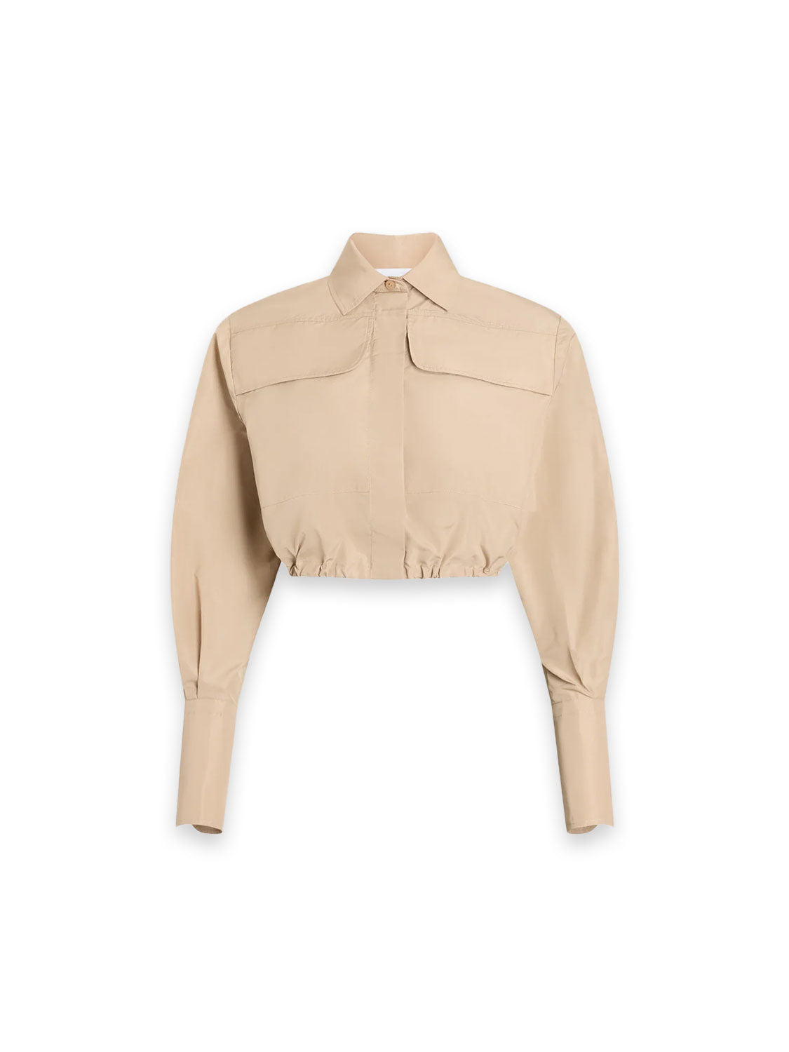 Cropped Technical Gabardine Utility-Jacke