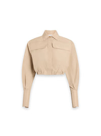 Cropped Technical Gabardine Utility-Jacke