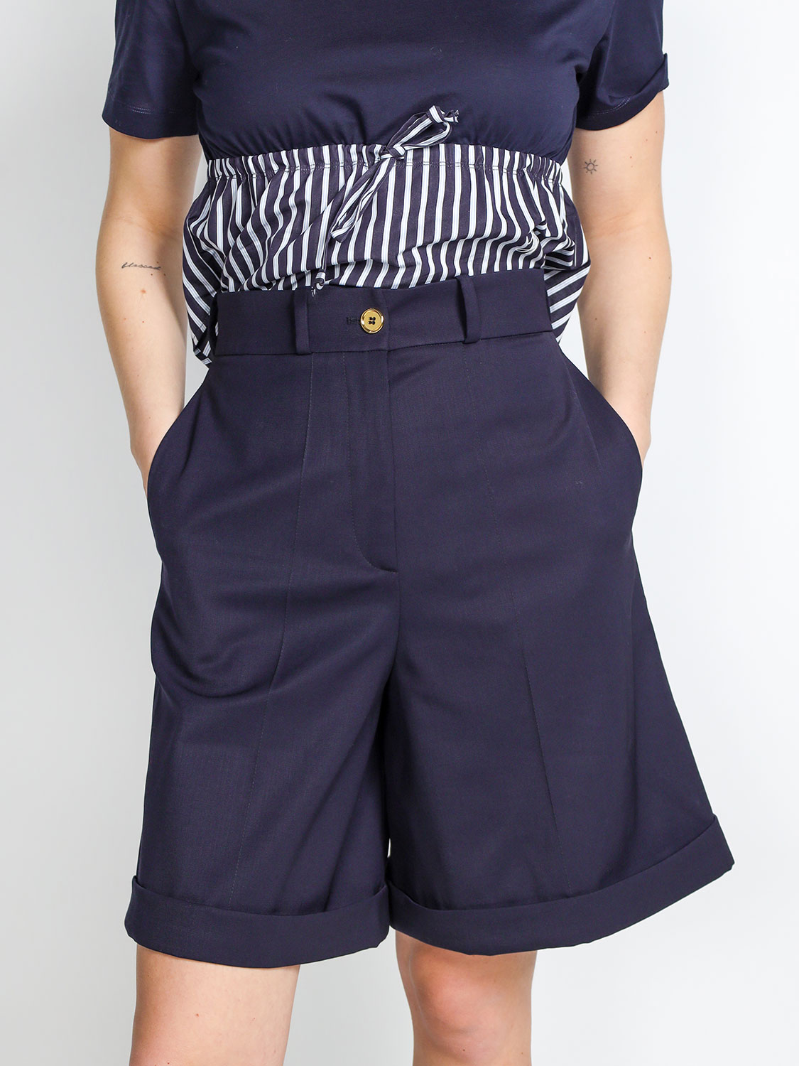 Bermuda Shorts aus Schurwolle