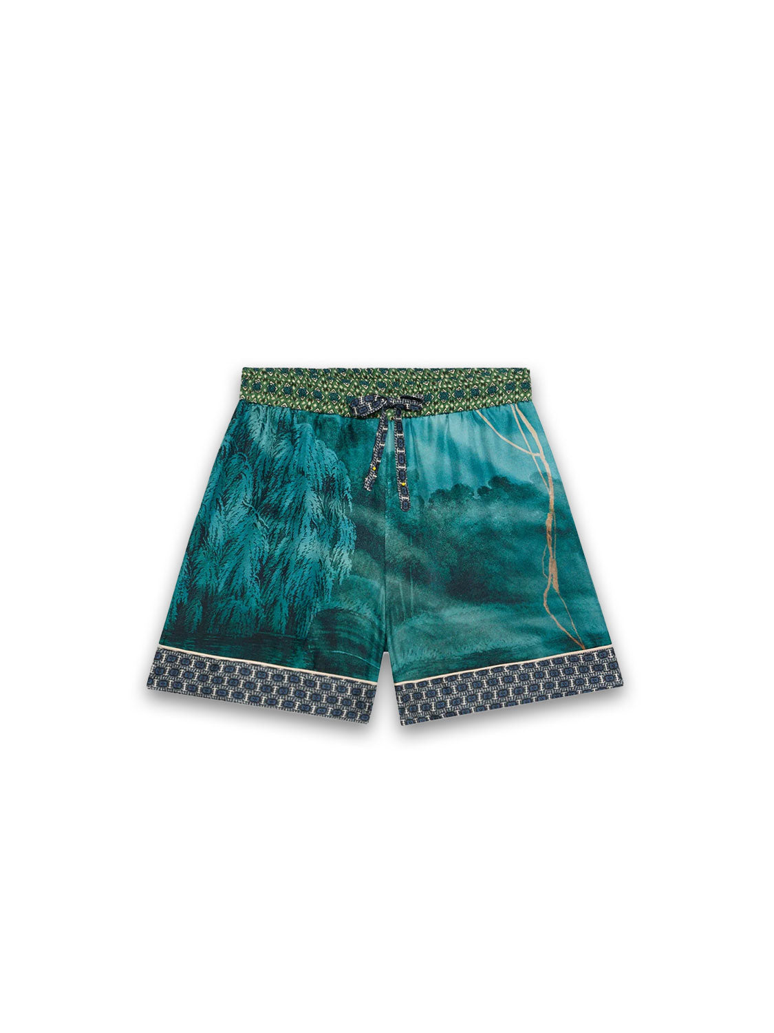 Aloe – Seiden-Maxikleid mit floralem Muster