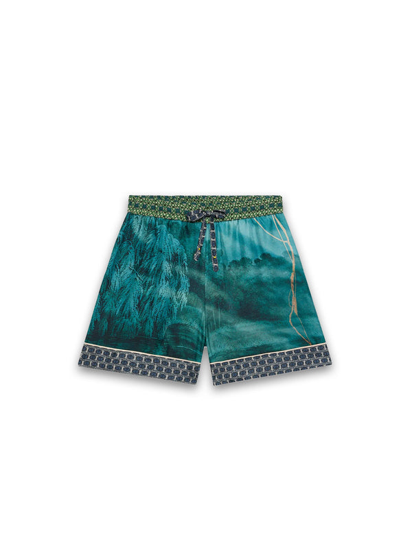 Aloe – Seiden-Maxikleid mit floralem Muster