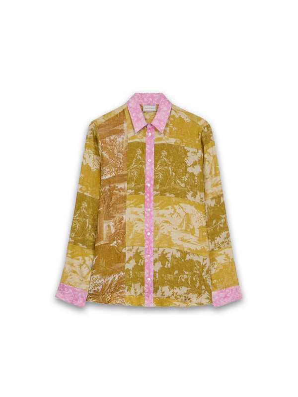 Aloe – Seiden-Bluse mit floralem Muster