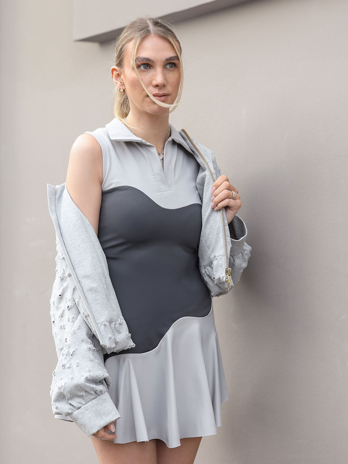 Wave Dress - Ärmelloses Kleid