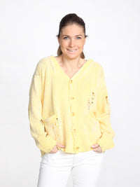 Boyfriend Cardigan - Strickjacke mit Fransen