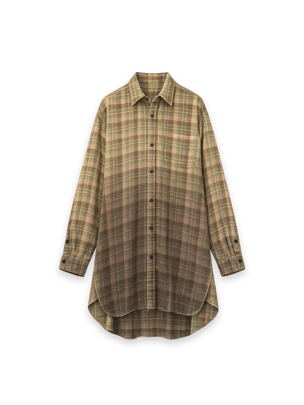 Draped Front Hemd – Lässige Oversized-Passform