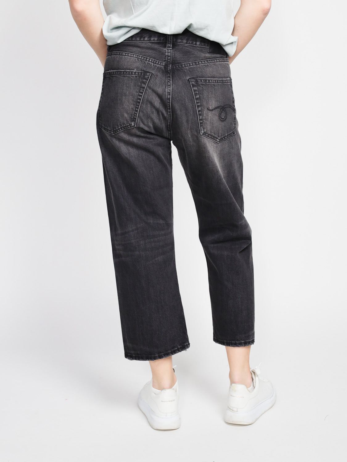 Boyfriends Jeans mit Used-Details