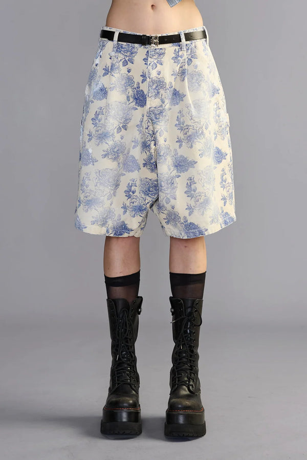 Jesse Shorts – Floraler Baumwoll-Twill