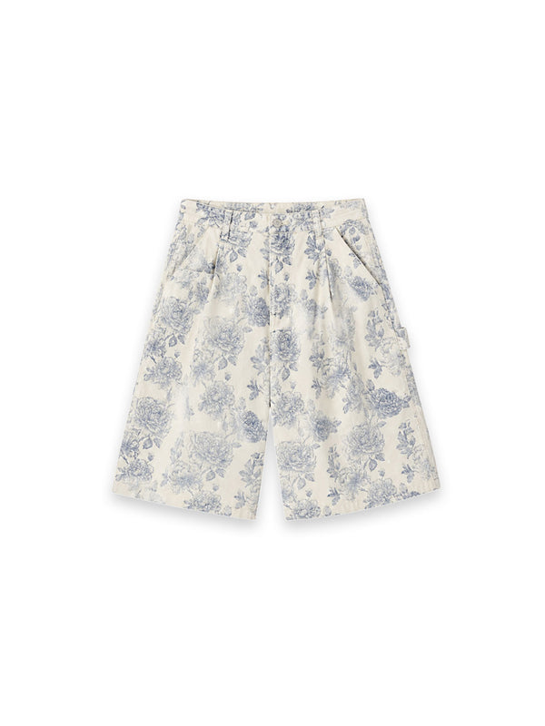 Jesse Shorts – Floraler Baumwoll-Twill