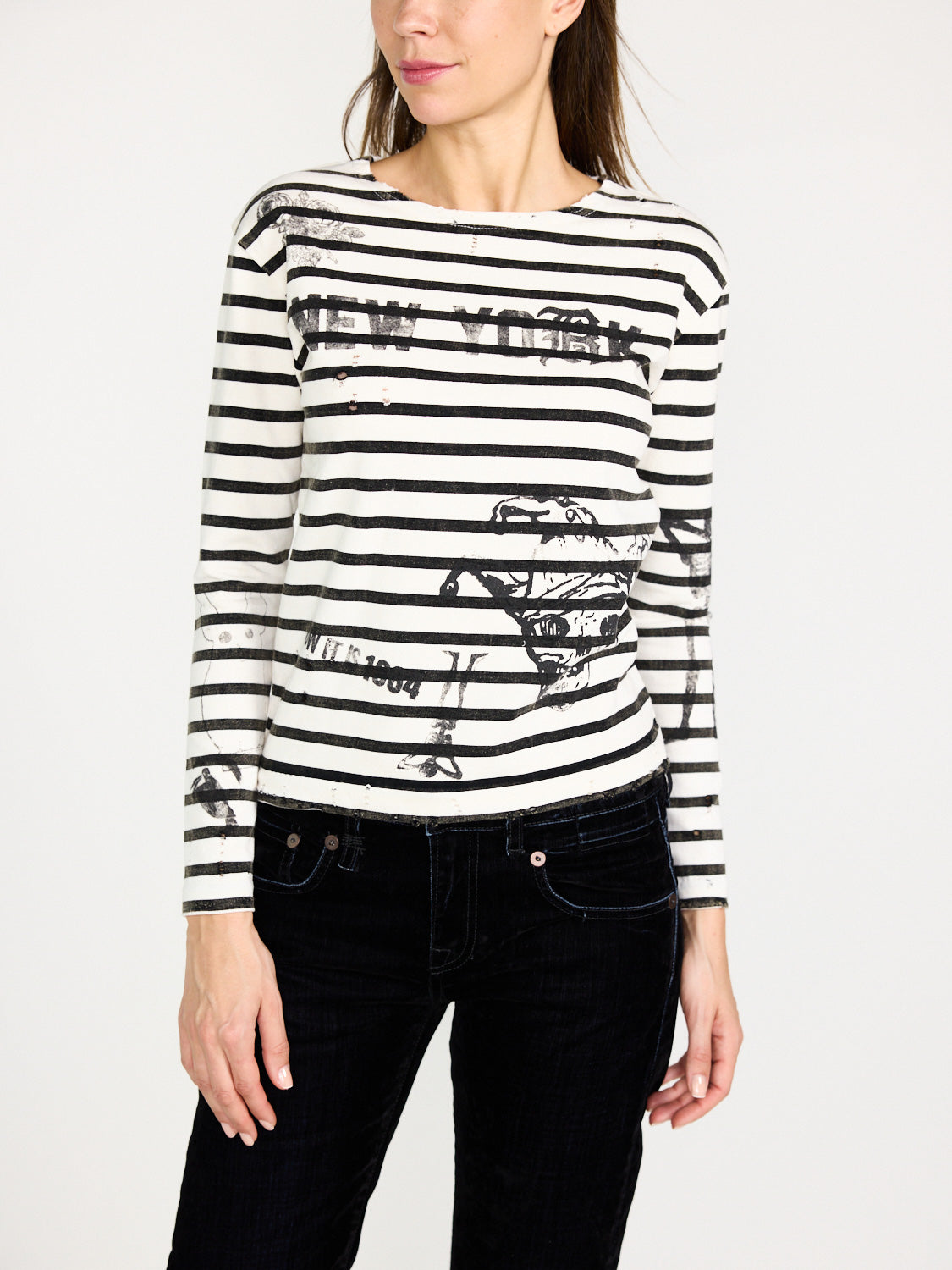 Patch Breton – Gestreiftes Long Sleeve