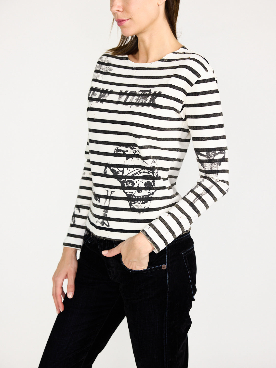Patch Breton – Gestreiftes Long Sleeve