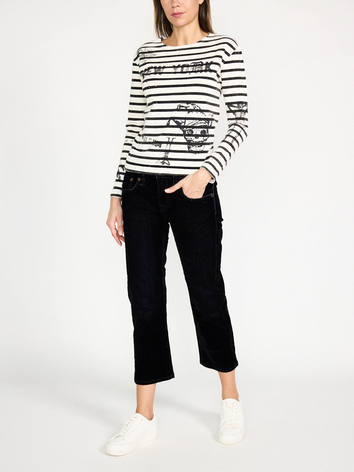 Patch Breton – Gestreiftes Long Sleeve