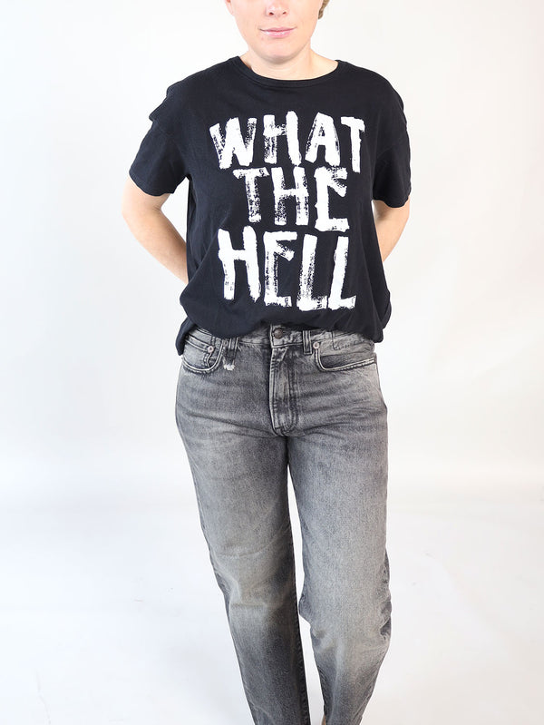 What The Hell – T-Shirt mit Schriftzug