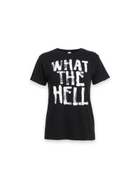 What The Hell – T-Shirt mit Schriftzug