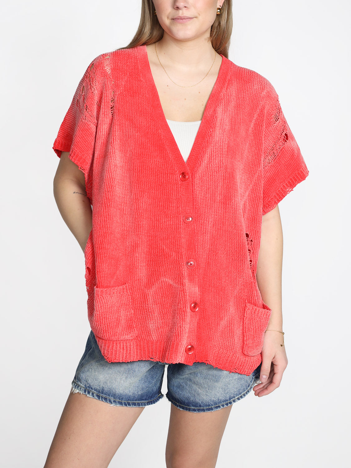 Sleeveless Boxy - Pullover mit Fransen