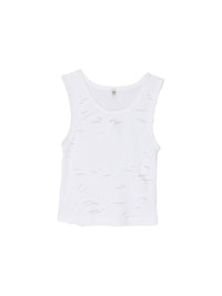 Distressed Tank - Cropped Top mit Cut-Outs