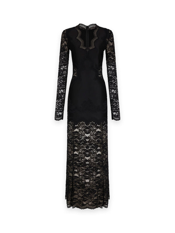 Robe - Langes Spitzenkleid