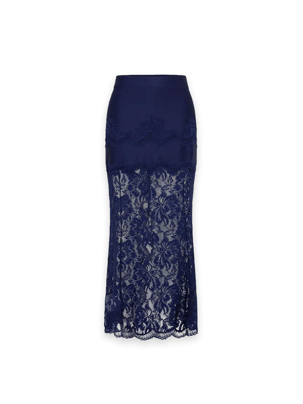Rock Florale Spitze mit eleganter Silhouette