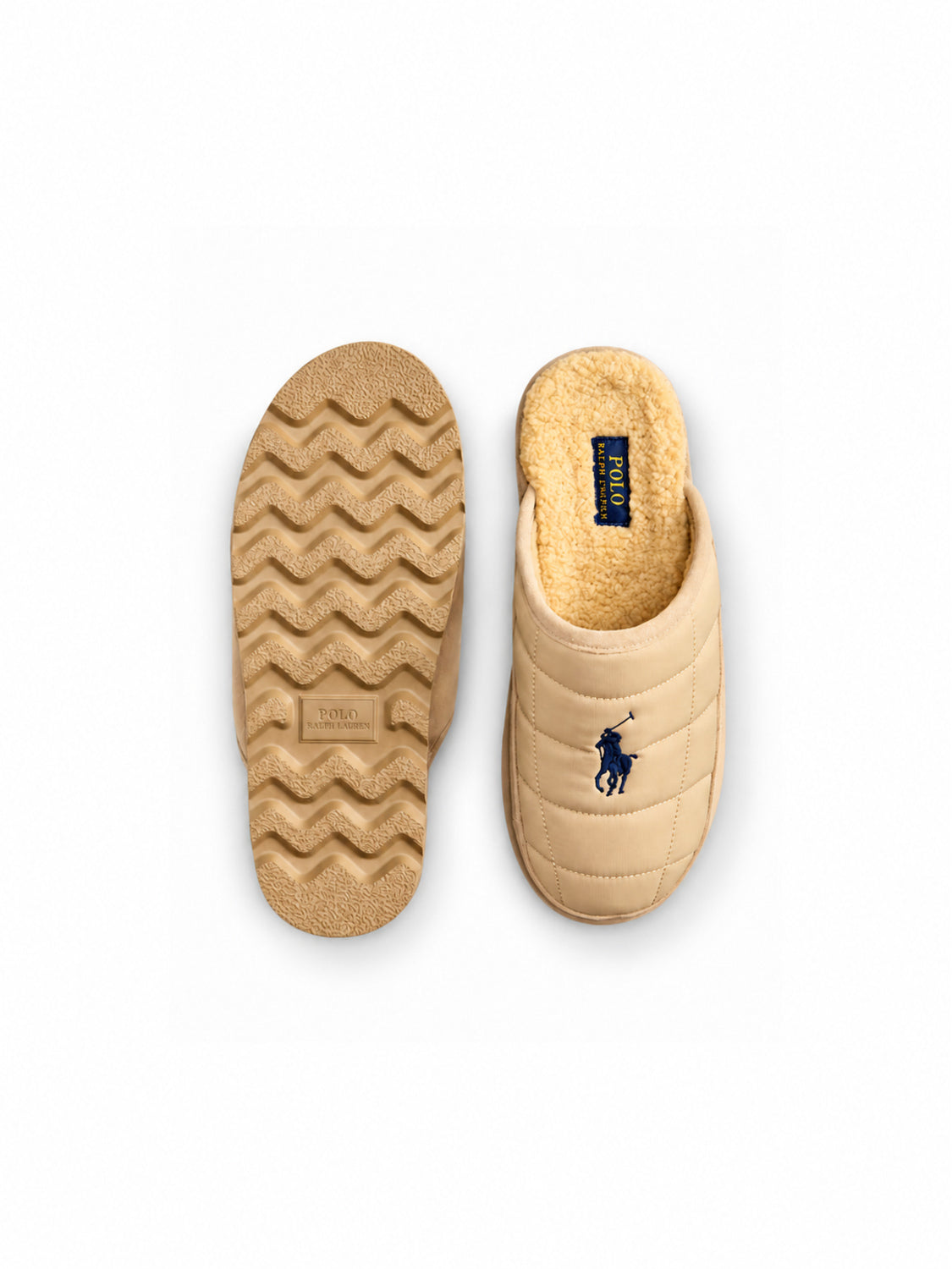 Polo Ralph Lauren Reade Scuff II in Beige – Oberseite und Sohle