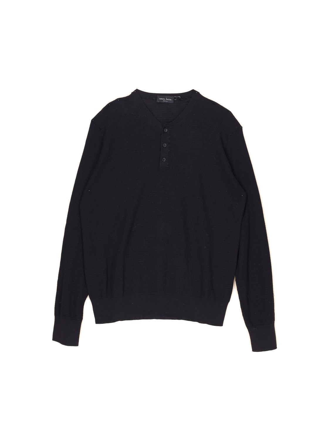 Serafino – Leichter Ripp-Baumwoll Pullover mit Knopfleiste