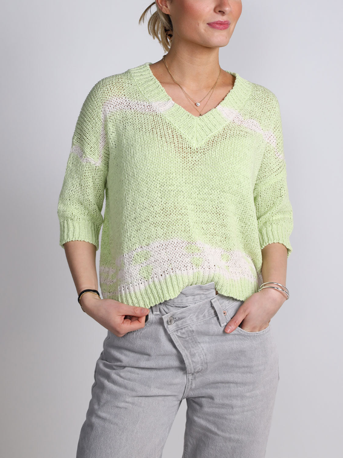 Scollo V MC Batik – Strickpullover