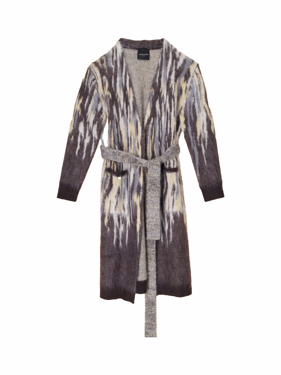 Girocollo ML Jacquard – Cardigan aus Woll-Mohair-Mix