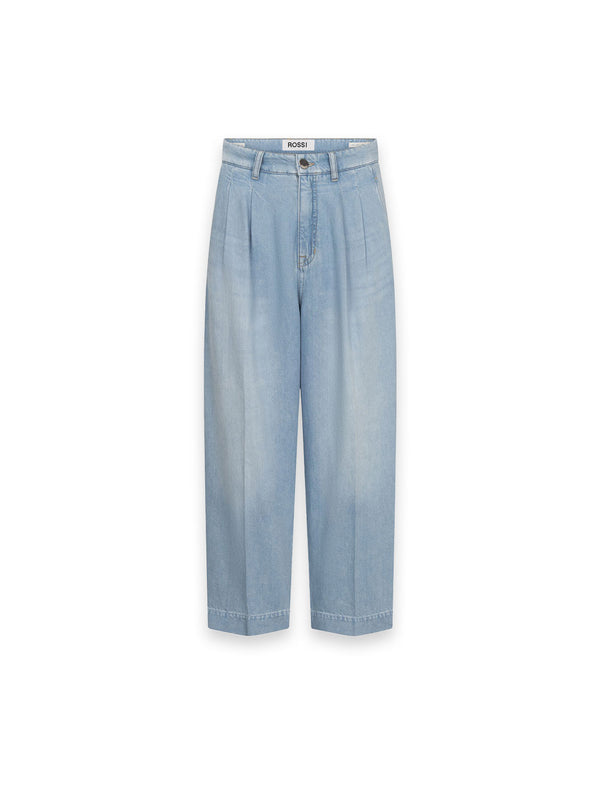 Noa Crop Linen Mix Denim