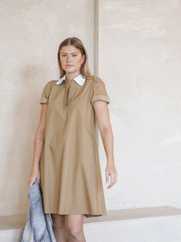 Poplin - Kurzes Polokleid aus Baumwoll-Popeline