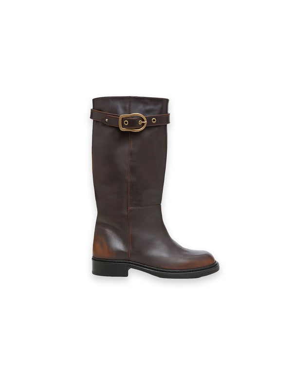 Vintage – High leather boot in a vintage look