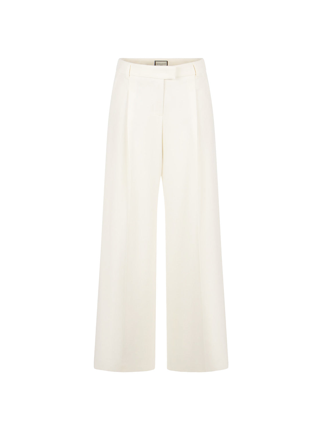 Stretchige Wide-Leg Bundfaltenhose