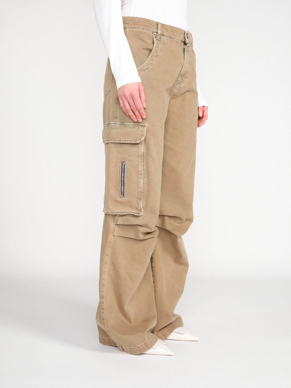 Oversized Cargo-Denim aus Baumwolle