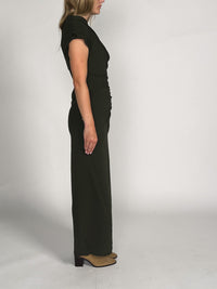 Kally – Maxikleid mit drapierter Schulter  