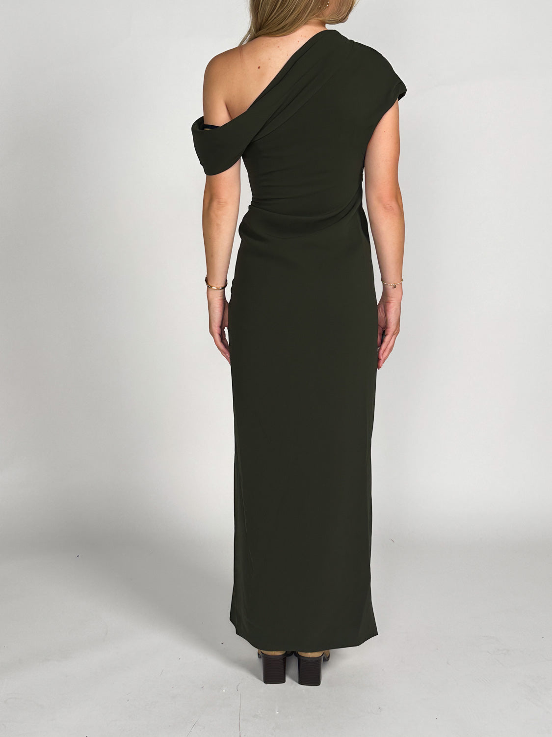 Kally – Maxikleid mit drapierter Schulter  