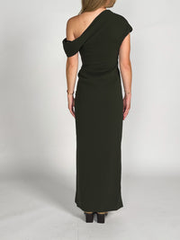 Kally – Maxikleid mit drapierter Schulter  