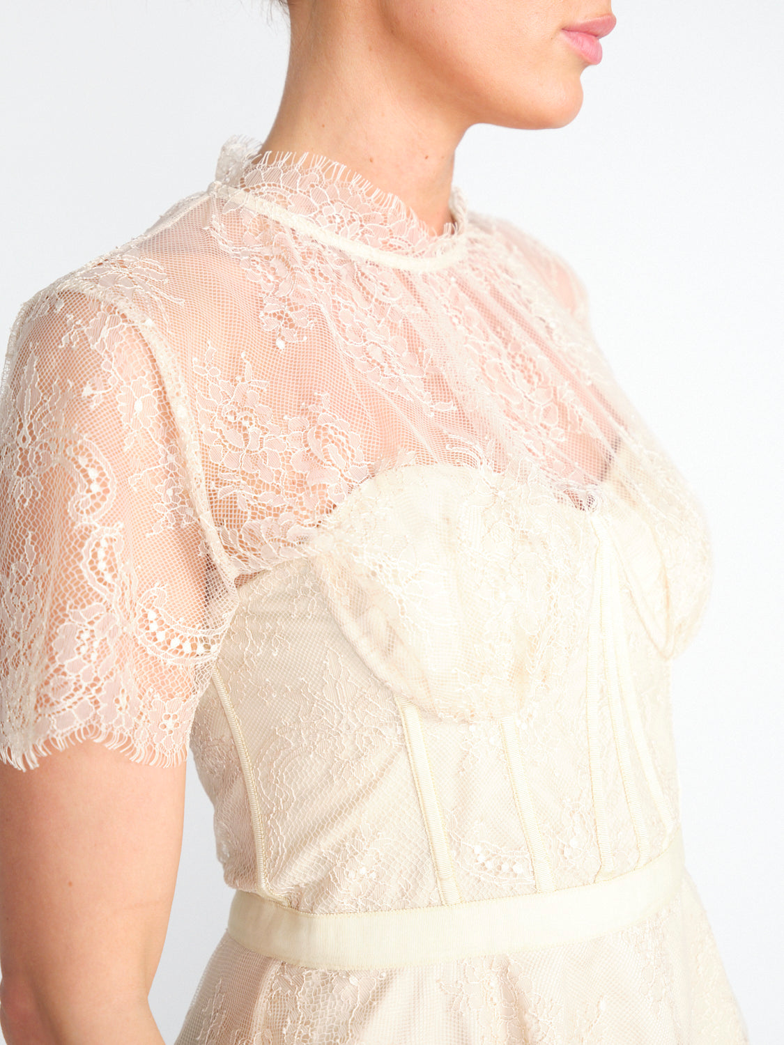 Kehlani – Stretchiges Bustier-Top mit Details aus Spitze