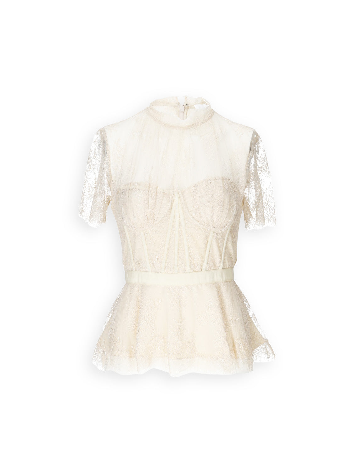 Kehlani – Stretchiges Bustier-Top mit Details aus Spitze