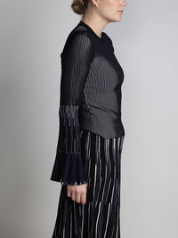 Aris – Mehrfarbig geripptes Shirt