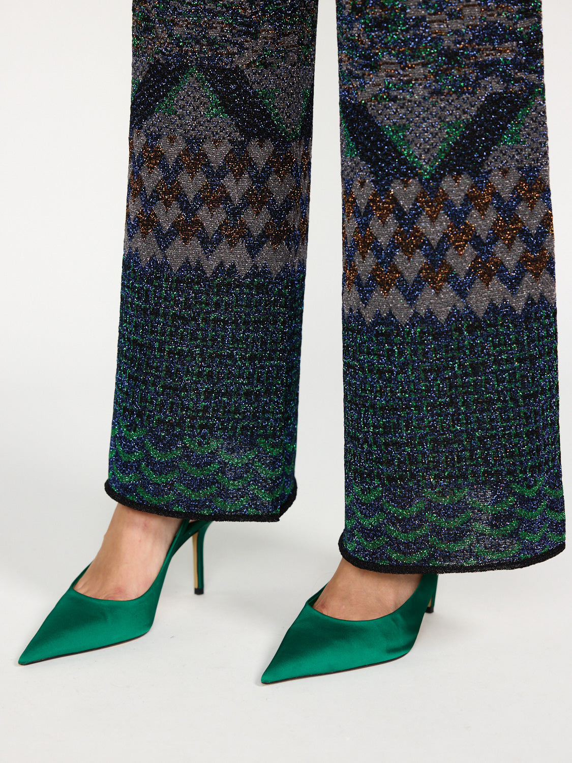 Pailletten Straight Leg Hose