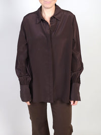 Klassische Hemdbluse aus Crêpe de Chine