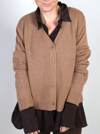 Kaschmir-Lurex-Cardigan mit V-Ausschnitt