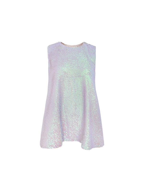 Ärmelloses Pailletten Top